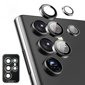 For Samsung Galaxy S25 S25 Plus S25 Ultra 5g Camera Lens Protector Aluminum Alloy Metal Tempered Glass Camera film For Samsung Galaxy S24 Ultra S23 Ultra S22 Ultra 5g Full Cover Circle Screen Protection Tempered Glass Camera Cover accessories