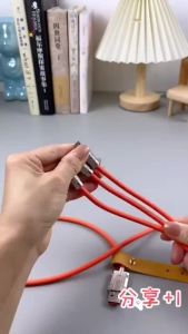 3 In 1 silicone bold Fast Charging Cable 120W Usb Micro Type C Charger Cable For  14 13 12 11 pro max Samsung