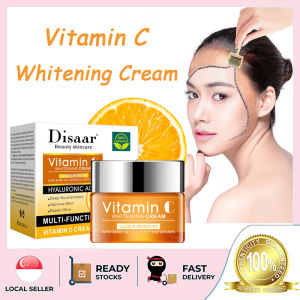 FAST DELIVERY!【DISAAR】Vitamin C Whitening Cream*Specification：50ml*fine lines fade brighten skin&Tone moisturizing moisturizing vitamin C cream*Hydrates & Anti-Aging* Anti-Acne & Oil Control* Nourishes & Brightens*Suitable for most skin types