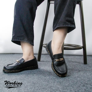 Sepatu Loafers Wanita Working D-01 / Pantofel Hitam Fashion Korea Style Kasual Slip On