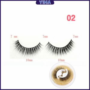 Yiha ขนตาปลอม 3D แบบมืออาชีพ มีกาวในตัว พร้อมกาวรีฟิล เครื่องมือแต่งหน้ ขนตาปลอมธรรมชาติ 3D มีกาวในตัวไม่ต้องใช้กาว สําหรับแต่งหน้า