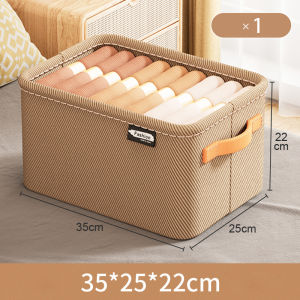 JustLiving Non-Woven Folding Storage Basket Fabric Organizer Storage Basket Drawer-Style Steel Frame Organize Bedroom High-Capacity Clothes Storage Box Office Closet Toys Laundry Basket