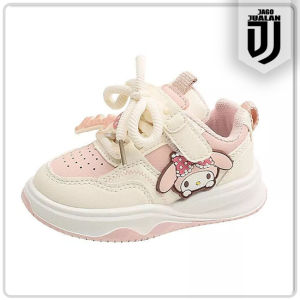 Sepatu Sneakers KUROME Cute Anak Usia 1-9 Tahun / Sepatu Kets Perekat Anak Perempuan Karakter Lucu / Sepatu Anak Balita Cewek Fashion Motif Kuromi / Sepatu Baby Casual Wanita Motif My Melody Cute / Sepatu Running Anak Kuromi Melody Keren Trendy