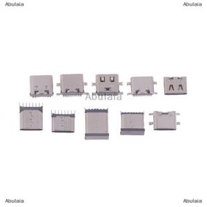 [COD] Abulaia 100ชิ้น กล่อง10รุ่น Type-C ขั้วต่อแท่นชาร์จ USB แบบผสมใช้6Pin และ16Pin สำหรับโทรศัพท์และชุดซ่อมผลิตภัณฑ์ดิจิทัล