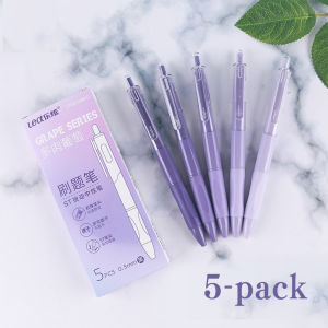5Pcs/Set Stationery Ball Pen Simple Preparation Exam Brush Question Pen school office supplies 直液笔