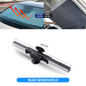 Kuwo Foldable Car Windshield Sunshade Cover Universal Front Rear Window UV Protection Auto Sun Shade Visor Heat Insulation For Four Seasons