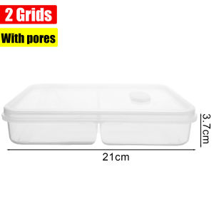 5ชิ้นกล่องเก็บตู้เย็นเก็บความสดที่เก็บอาหารภาชนะบรรจุแบ่งกล่องพร้อมฝาปิดกล่องเก็บผักใสปิดผนึกเนื้อ