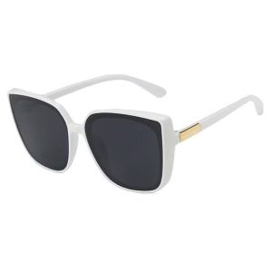 FU Kacamata Hitam Model Oversized Frame Besar Gaya Retro Vintage Untuk Wanita Model Terbaru K58 X1