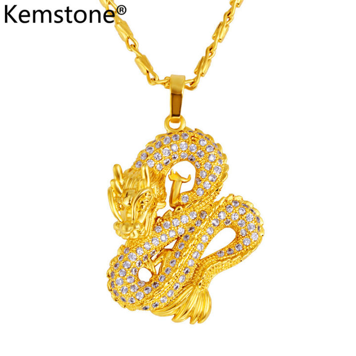 Mens chain and sale pendant gold