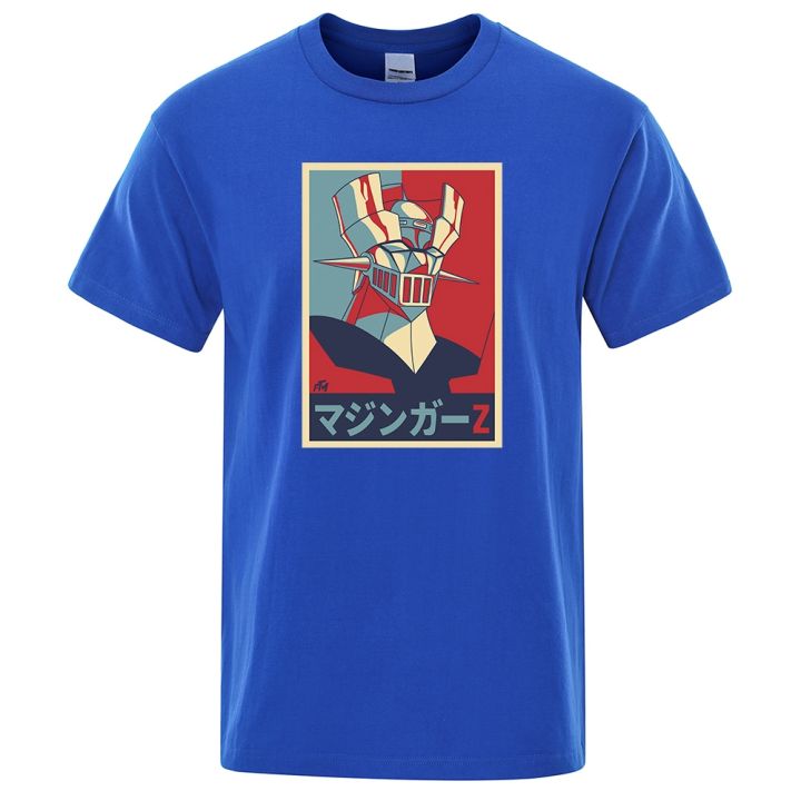 Japan Anime Mazinger Z Printed Men Tshirts Fashion Comfortable T