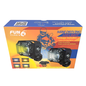 Universal 60W Mini Driving Light Motorcycle Spot Light Auxiliary LED Light Projector Light Motorcycle Light Driving Lamp White