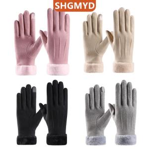 [COD] SHGMYD SPORTS ถุงมือหนังกลับให้ความอบอุ่นในฤดูใบไม้ร่วงฤดูหนาวพร้อมถุงมือผ้ากำมะหยี่หนาสำหรับตกแต่งถุงมือขี่สกีสำหรับกลางแจ้งแบบสัมผัส