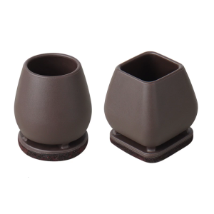 8Pcs Shock Absorption Chair Leg Covers Caps with Felt Pad Chair Leg Floor Protectors for Hardwood Floor Enduring