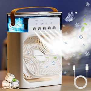 Oscillating mist fan with Remote control Table fan USB Rechargeable Portable Fan Camping jisulife fan Cooling Desk Fan