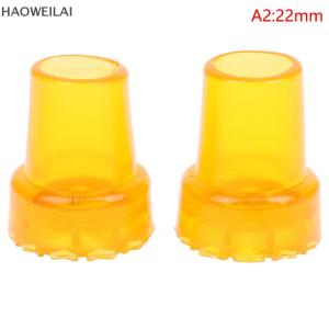 [HAOWEILAI] แผ่นรองพื้นยางกันลื่น19มม. 22มม. 2ชิ้นแผ่นยางทนทานกันลื่นสำหรับไม้เท้าสำหรับงานหนัก