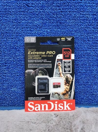 Sandisk Extreme PRO 512GB Micro SD A2 Class 10 200MB/s for Go Pro