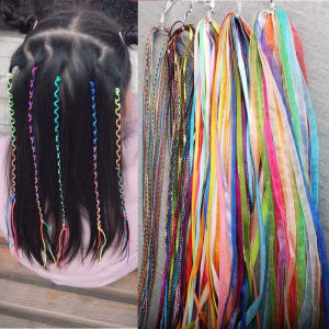 GUAIP Women 5~100Pcs/Set Webbing Silk thread Woven Rope Braided Hair Rope Twist Knitting DIY Hair Accessories Hair Styling Tool