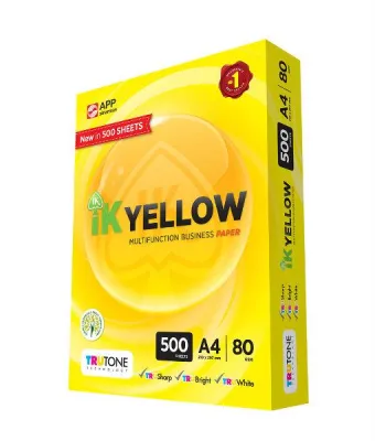 IK Yellow A4 Copier Paper 80gsm 500 Sheets