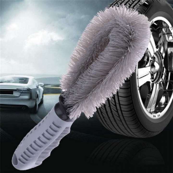 Cọ chổi rửa vành mâm xe ô tô 25cm (xám), chổi cọ rửa lazang cọ mâm xe ...