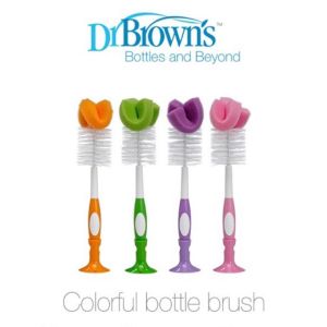 [ BISA COD ] Dr Browns Baby Bottle Brush Color Sikat Sponge Botol Susu / spon/ fleksible/ anti bau/ pembersih gelas / dot /