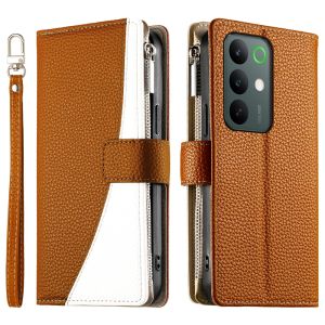 New Phone Case For OPPO Realme C75 C85 Pro C65 C55 C35 C25S C25 C15 C12 Magnetic Leather Color Splicing Wallet Card Slot Flip Cover Casing