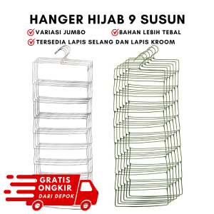 Gantungan jilbab susun JUMBO / Hanger hijab / Gantungan hijab / Hanger 9 susun / Hanger lapis selang