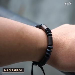 AGIFA - Gelang BLACK BAMBOO - Gelang Etnik - Pria Wanita