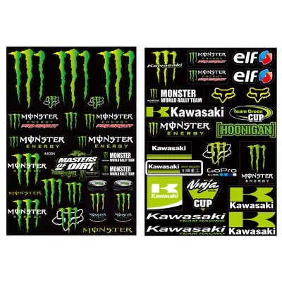 Monster Energy สะท้อนแสงรถจักรยานยนต์ Motocross จักรยาน Decals รถสติกเกอร์กันน้ำสำหรับ Monster/evo BMW YAMAHA KAWASAKI HONDA CBR SUZUKI GSXR KTM DUKE