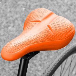Silicone Bike Saddle Cover Shock-absorbent Anti Slip Bicycle Seat Cover Comfortable Waterproof Bike Seat Cushion Pad Ride Accessories
