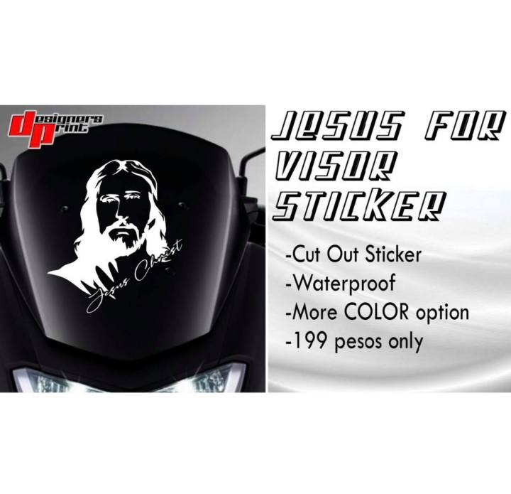 Bike visor hot sale sticker design