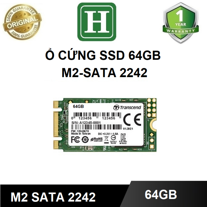 Ổ cứng SSD M2 Sata 2242 - 64GB, BH 36tháng