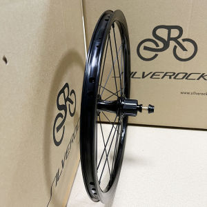 SILVEROCK Alloy NBR Rear Wheel External 7s 16 1 3/8 349 Rim Caliper Brake for Bro mpton Pline Tline Pikes 3sixty Custom Bicycle Wheel