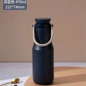 STV Termos Vacuum Flask Tumbler 304 Stainless 470ML Dengan Pegangan handle silikon