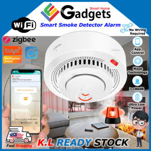 Tuya Smoke Detector Alarm Smart WiFi Zigbee Wireless Sensor works with Tuya Smart Life