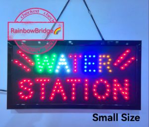 WATER STATION - RAINBOW BRIDGE LED SIGNAGE (New-Small) #SIZE: W48cm