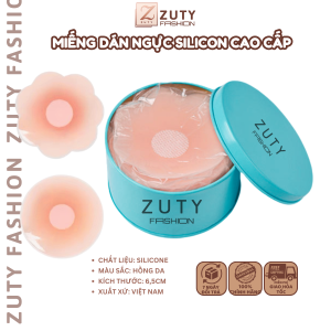 Miếng dán ti núm vú ngực nữ silicon bông hoa hình tròn hộp 10 miếng dùng nhiều lần ELSA BRA