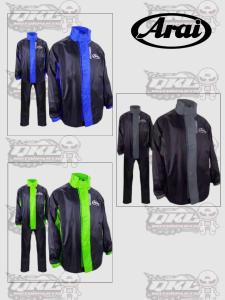 RAIN COAT ARAI 9 - BIRU / HITAM / MERAH / GREEN .