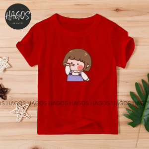 HAGOS ATASAN KAOS ANAK PEREMPUAN COTTON KATUN LENGAN PENDEK DISTRO KIDS BALLON