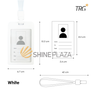 TRG Name Tag Portrait ID Card Clear Lanyard Transparan IC-013 - Tanda Pengenal Nama Plastik TRG