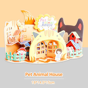 🔥HOT🔥【Fast Delivery 】Kids 3D Miniature House Puzzle Set DIY Bedroom Kitchen Doll House Jigsaw Puzzle Toys Parent-Child Interactive Toy