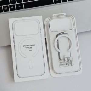 Original Magnetic Clear Phone Case for iPhone 17 17Pro Max 16 Pro 15 14 13 12 Wireless Charging Transparent Hard PC Armor Cover