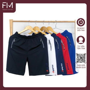 Quần short thể thao nam vải thun dày có dây rút và túi khóa - FORMEN SHOP - FMPS090