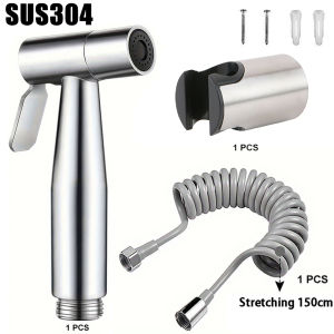 Bidet Spray Set With Hose Heavy Duty 3In1 Handheld Bathroom Hand Held Shower water Spray Set Toilet