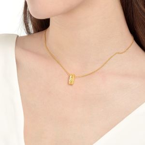 Chow Sang Sang Cultural Blessings 999.9 24K Pure Gold Price-by-Weight Gold Om Mani Padme Hum Pendant 85450P