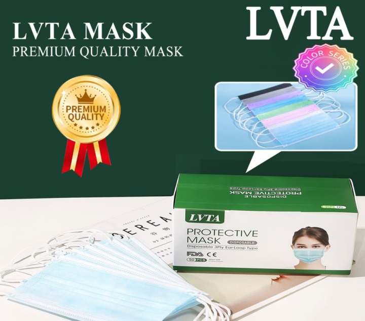 Premium quality LVTA facemask original 50pcs per box white inner