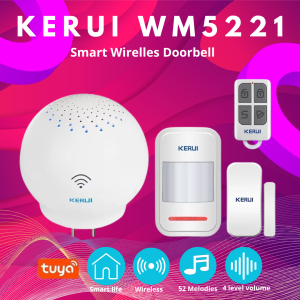 KERUI Bell Alarm Wireless Multi fungsi WM5221 Tuya Smart Alarm System