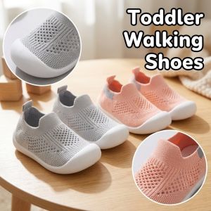 AODUOYAYA Toddler Walking Shoes Soft Sole Non Slip Flyknit Breathable Lightweight Indoor Outdoor All Season Socks Shoes