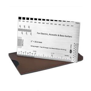 Guitar Setup Ruler Versatile String Action Gauge Electric Basses Action Gauge for Basses Acoustic Guitar and