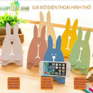 Giá Đỡ Điện Thoại Bằng Gỗ Hình Chú Thỏ Dễ Thương Đáng Yêu