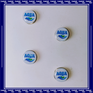 Kancing Race/Marathon/Lari BIB Button Magnet AQUA (1 Set 4pcs)